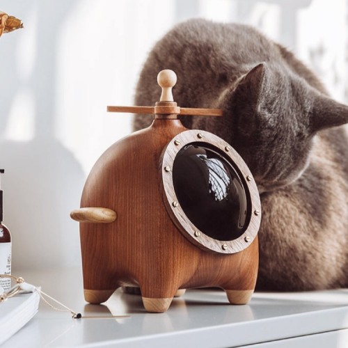 Creative solid wood handmade capsule jewelry box ornaments