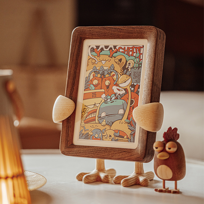 Creative solid wood photo frame ornaments 