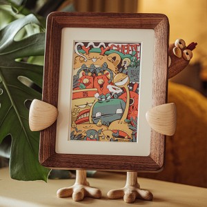 Creative solid wood photo frame ornaments 
