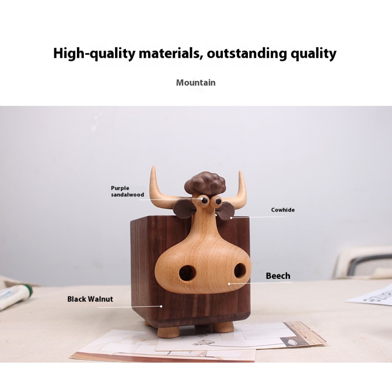 Creative cartoon cute calf pen holder 