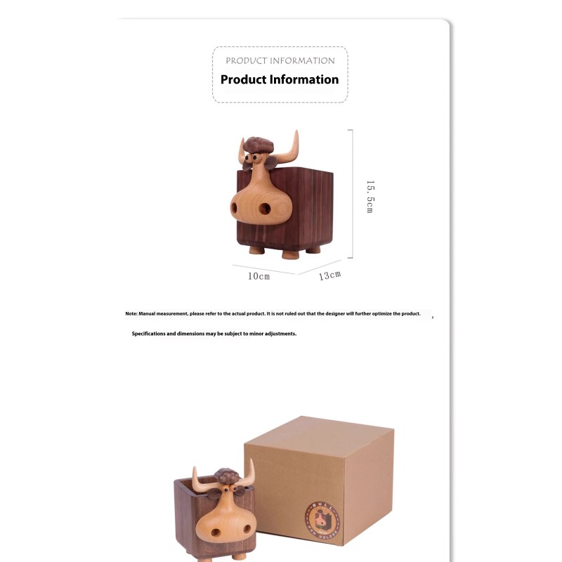 Creative cartoon cute calf pen holder 