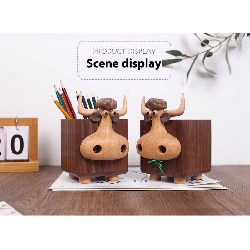 Creative cartoon cute calf pen holder 