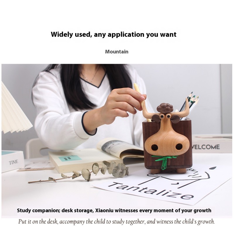 Creative cartoon cute calf pen holder 