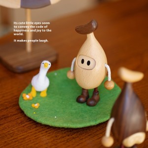 Cute banana creative ornaments made of solid wood 