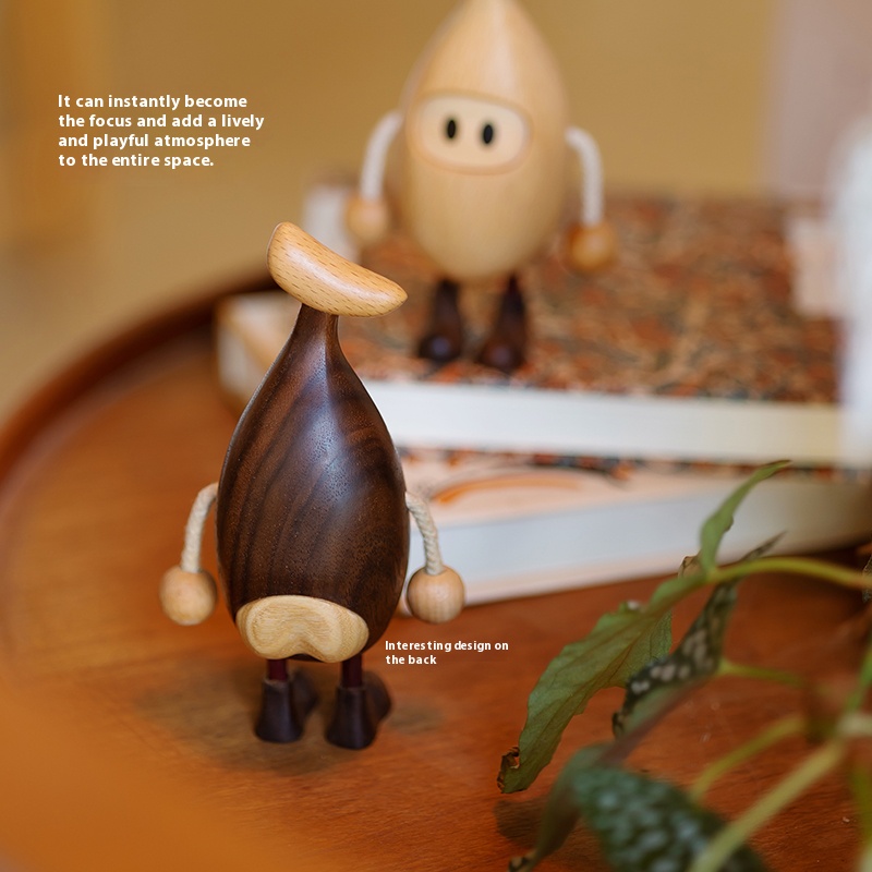 Cute banana creative ornaments made of solid wood 