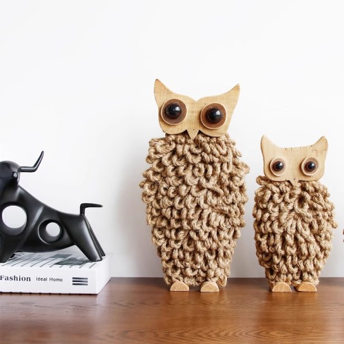 Wooden owl ornament