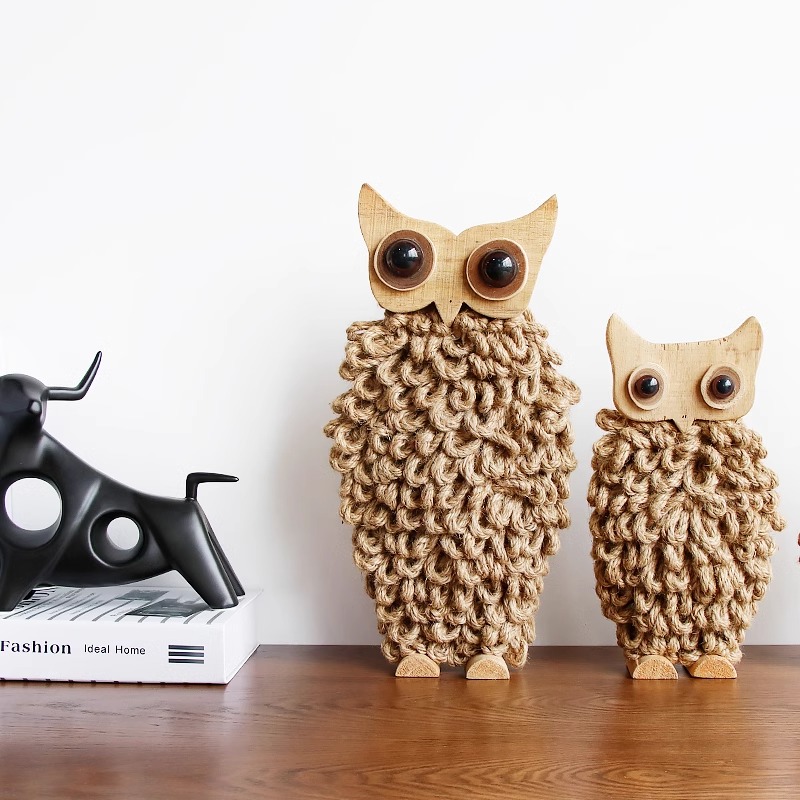 Wooden owl ornament