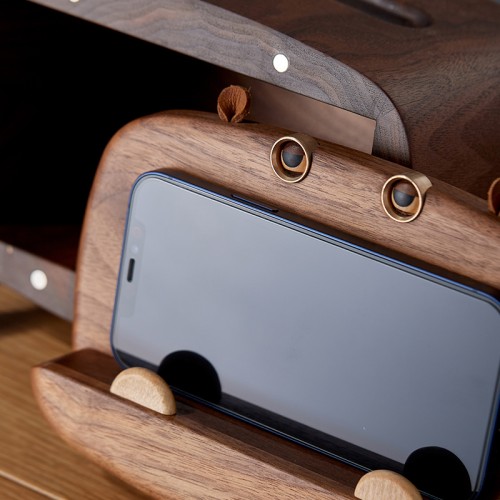 Creative solid wood drawer napkin box