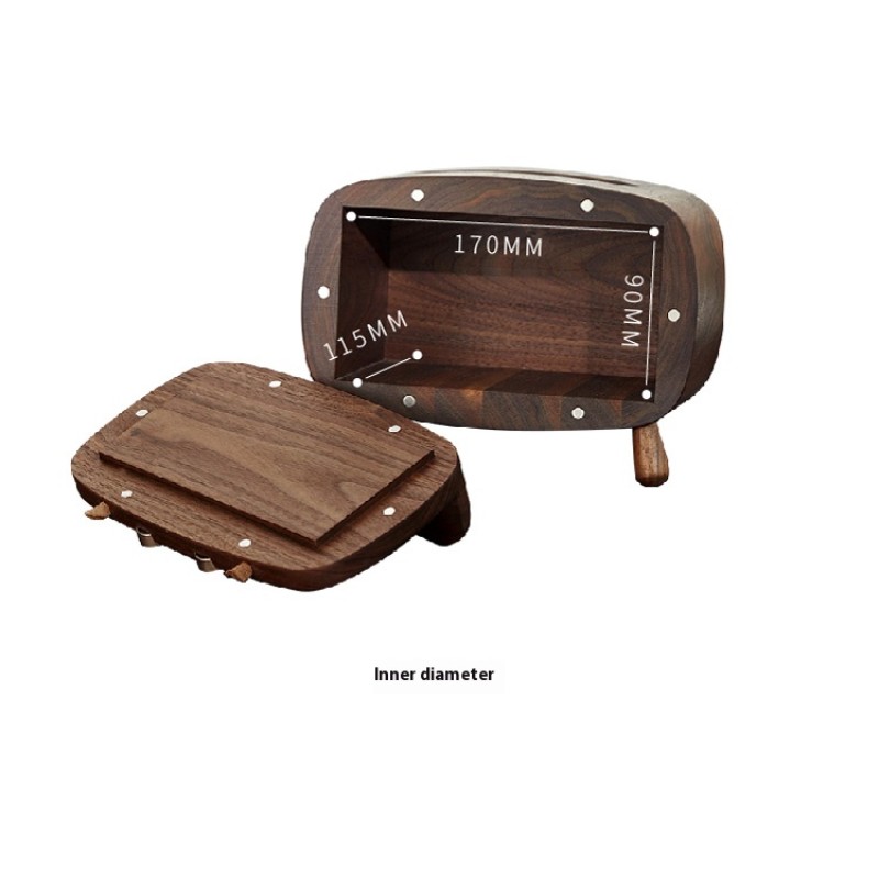 Creative solid wood drawer napkin box 
