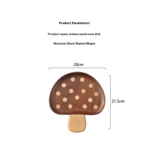 Creative cute solid wood children's dinner plate 