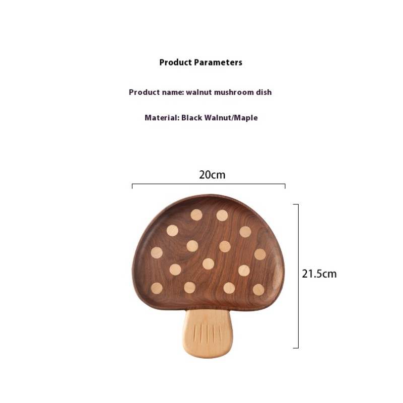 Creative cute solid wood children's dinner plate 