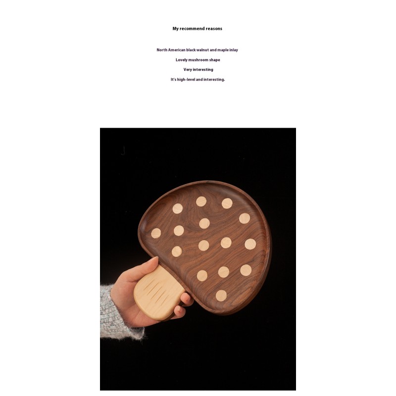 Creative cute solid wood children's dinner plate 
