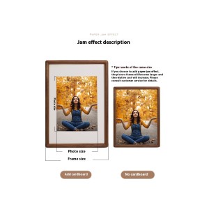 Black walnut solid wood mortise and tenon joint photo frame 