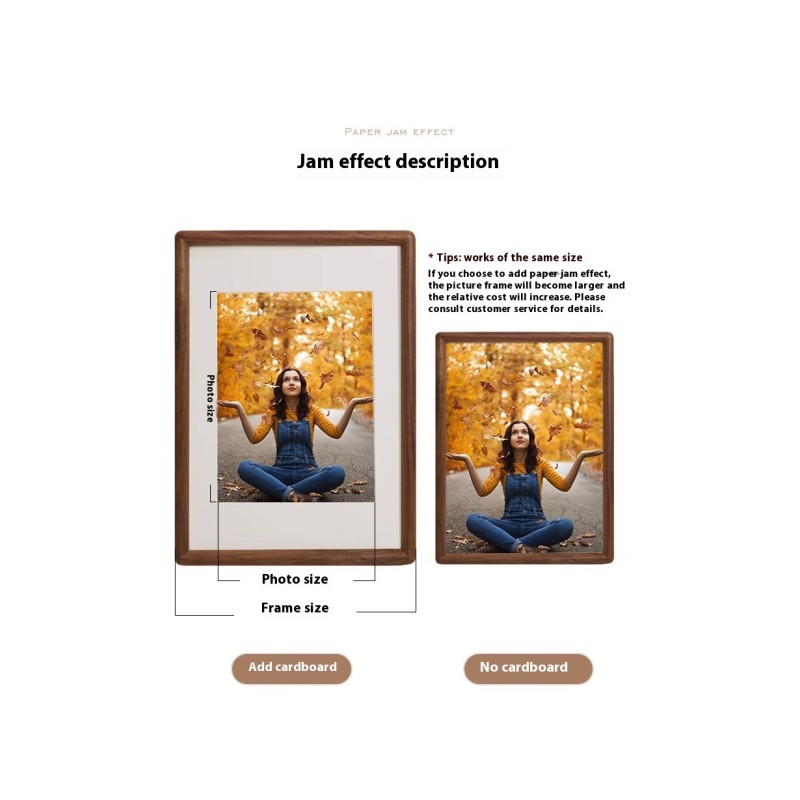 Black walnut solid wood mortise and tenon joint photo frame 