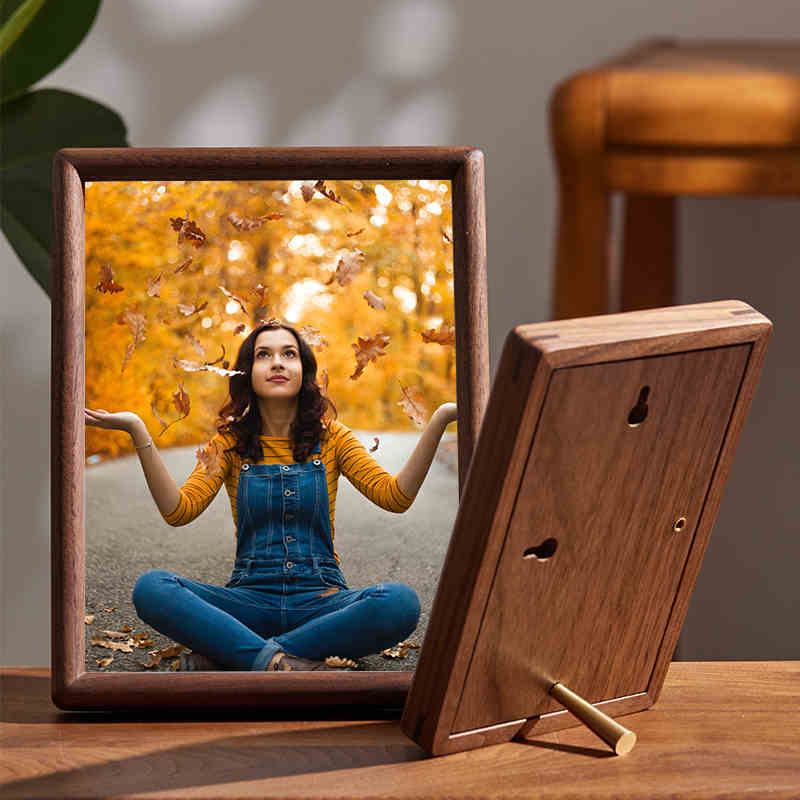 Black walnut solid wood mortise and tenon joint photo frame 