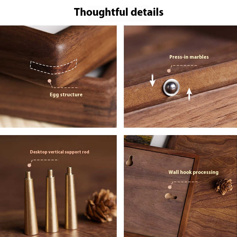 Black walnut solid wood mortise and tenon joint photo frame 